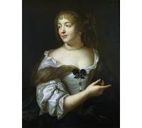 DQCJIYIGL Dipinti Famosi Painting Quadri Tela Mural Dipinto Madame De Sevigne cortesana francesa y escritora de cartas de Claude Lefebvre per Decorazioni per la Casa 60x90cm