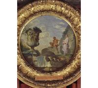 DQCJIYIGL Dipinti Famosi Painting Quadri Tela Mural Dipinto Ruinas con dos hombres de Paolo Pannini per Decorazioni per la Casa 60x90cm