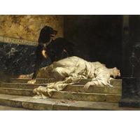 DQCJIYIGL Dipinti Famosi Painting Quadri Tela Mural Dipinto Selene arrojada al suelo por Argus de Ferdinand Keller per Decorazioni per la Casa 60x90cm