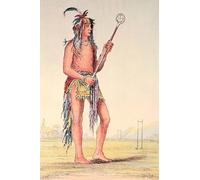 DQCJIYIGL Dipinti Famosi Painting Quadri Tela Mural Dipinto Sioux Ball Player Ah No Je Nange El que está en ambos lados por George Catlin per Decorazioni per la Casa 60x90cm