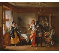 DQCJIYIGL Dipinti Famosi Painting Quadri Tela Mural Dipinto Slender con la ayuda de Shallowourting Anne Page de Charles Robert Leslie per Decorazioni per la Casa 60x90cm