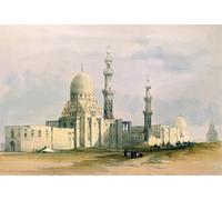 DQCJIYIGL Dipinti Famosi Painting Quadri Tela Mural Dipinto Tumba del Sultán Qansuh Abu Sa`id en el Cementerio del Este o Tumbas de los Califas por David Roberts per Decorazioni per la Casa 60x90cm