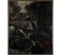DQCJIYIGL Dipinti Famosi Poster e Stampe Poster Parete Quadri el bautismo de Cristo de Domenico Robusti Tintoretto per L'arredamento del Soggiorno 60x90cm