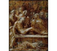 DQCJIYIGL Dipinti Famosi Poster e Stampe Poster Parete Quadri el Entierro de Cristo por Parmigianino per L'arredamento del Soggiorno 60x90cm