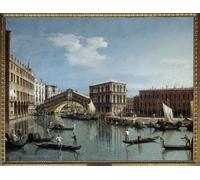 DQCJIYIGL Dipinti Famosi Poster e Stampe Poster Parete Quadri el Puente de Rialto por Canaletto per L'arredamento del Soggiorno 60x90cm