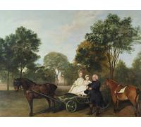 DQCJIYIGL Dipinti Famosi Poster e Stampe Poster Parete Quadri el reverendo Robert Carter Thelwall y su familia de George Stubbs per L'arredamento del Soggiorno 60x90cm