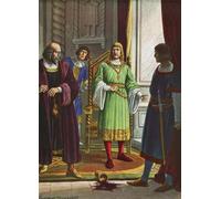 DQCJIYIGL Dipinti Famosi Poster e Stampe Poster Parete Quadri Federico II sospechó que la medicina fue envenenada por Tancredi Scarpelli per L'arredamento del Soggiorno 60x90cm