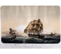 DQCJIYIGL Dipinti Famosi Poster e Stampe Poster Parete Quadri Fregate Nd Row en Gibraltar por Louis Le Breton per L'arredamento del Soggiorno 60x90cm