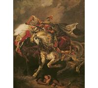 DQCJIYIGL Dipinti Famosi Poster e Stampe Poster Parete Quadri La batalla de Giaour y Hassan después del poema de Byron le Giaour de Ferdinandeugene Delacroix per L'arredamento del Soggiorno 60x90cm