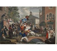 DQCJIYIGL Dipinti Famosi Poster e Stampe Poster Parete Quadri la elección presidiendo el miembro por William Hogarth per L'arredamento del Soggiorno 60x90cm