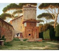 DQCJIYIGL Dipinti Famosi Poster e Stampe Poster Parete Quadri la puerta de entrada en el parque de Villa por Christoffer Wilhelm Eckersberg per L'arredamento del Soggiorno 60x90cm