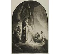 DQCJIYIGL Dipinti Famosi Poster e Stampe Poster Parete Quadri La resurrección de Lázaro: el plato mayor de Rembrandt Van Rijn per L'arredamento del Soggiorno 60x90cm