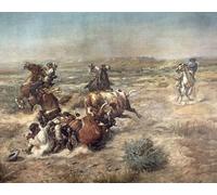 DQCJIYIGL Dipinti Famosi Poster e Stampe Poster Parete Quadri la vida extenuante de Charles Russell per L'arredamento del Soggiorno 60x90cm