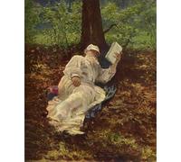 DQCJIYIGL Dipinti Famosi Poster e Stampe Poster Parete Quadri Leo Nikolayevich Tolstoy descansa en el bosque por Ilya Efimovich Repin per L'arredamento del Soggiorno 60x90cm