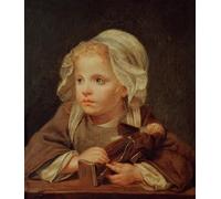 DQCJIYIGL Dipinti Famosi Poster e Stampe Poster Parete Quadri Niña con muñeca de Jean Baptiste Greuze per L'arredamento del Soggiorno 60x90cm