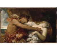 DQCJIYIGL Dipinti Famosi Poster e Stampe Poster Parete Quadri Orfeo y Eurídice de George Frederick Watts per L'arredamento del Soggiorno 60x90cm