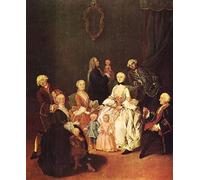 DQCJIYIGL Dipinti Famosi Poster e Stampe Poster Parete Quadri Patricio Familia Pietro Longhi per L'arredamento del Soggiorno 60x90cm