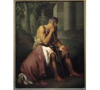 DQCJIYIGL Dipinti Famosi Poster e Stampe Poster Parete Quadri Pintura de Edipo y Antígona de Johann Peter Krafft per L'arredamento del Soggiorno 60x90cm