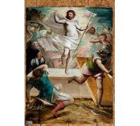 DQCJIYIGL Dipinti Famosi Poster e Stampe Poster Parete Quadri Resurrección Jesús sostiene una cruz de palo al final de Luca Cambiaso per L'arredamento del Soggiorno 60x90cm