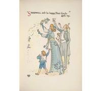 DQCJIYIGL Dipinti Famosi Poster e Stampe Poster Parete Quadri Speedwell los invitados a la boda tirando confeti de Walter Crane per L'arredamento del Soggiorno 60x90cm