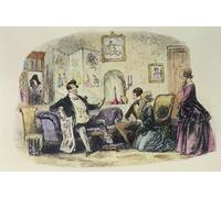 DQCJIYIGL Dipinti Famosi Poster e Stampe Poster Parete Quadri Turveydrop bendice a su hijo por Hablot Knight Browne per L'arredamento del Soggiorno 60x90cm