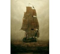 DQCJIYIGL Dipinti Famosi Poster e Stampe Poster Parete Quadri Velero en la niebla de Caspar David Friedrich per L'arredamento del Soggiorno 60x90cm