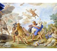DQCJIYIGL Dipinti Famosi Poster e Stampe Poster Parete Quadri Violación de Proserpina Detalle del Ciclo de Frescos en el Salón de los Espejos por Artista Famoso per L'arredamento del Soggiorno 60x90cm