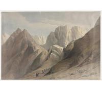 DQCJIYIGL Dipinti Famosi Tela e Immagini Vintage Quadri Ascensión de la Cordillera Inferior del Sinaí por David Roberts per L'arredamento Della Camera da Letto 60x90cm