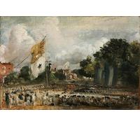 DQCJIYIGL Dipinti Famosi Tela e Immagini Vintage Quadri Celebración de la Paz General de por John Constable per L'arredamento Della Camera da Letto 60x90cm