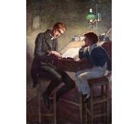 DQCJIYIGL Dipinti Famosi Tela e Immagini Vintage Quadri David Copperfield y Uriah Heep por Harold Copping per L'arredamento Della Camera da Letto 60x90cm