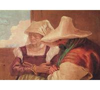 DQCJIYIGL Dipinti Famosi Tela e Immagini Vintage Quadri Detalle de los pastores De Angélica y Medoro con los pastores de Battista per L'arredamento Della Camera da Letto 60x90cm