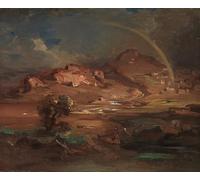 DQCJIYIGL Dipinti Famosi Tela e Immagini Vintage Quadri el cementerio de Pronoia cerca de Nauplia por Carl Rottmann per L'arredamento Della Camera da Letto 60x90cm