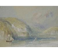 DQCJIYIGL Dipinti Famosi Tela e Immagini Vintage Quadri el Sena cerca de Tancarville por Mallord William Turner per L'arredamento Della Camera da Letto 60x90cm
