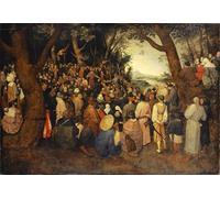 DQCJIYIGL Dipinti Famosi Tela e Immagini Vintage Quadri el Sermón de San Juan Bautista de Jan the Elder Brueghel per L'arredamento Della Camera da Letto 60x90cm