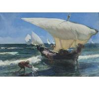 DQCJIYIGL Dipinti Famosi Tela e Immagini Vintage Quadri en la Ofn de Joaquín Sorolla per L'arredamento Della Camera da Letto 60x90cm