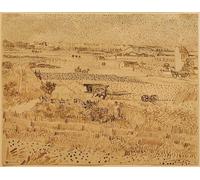 DQCJIYIGL Dipinti Famosi Tela e Immagini Vintage Quadri Ernte en Der Provence de Vincent Van Gogh per L'arredamento Della Camera da Letto 60x90cm