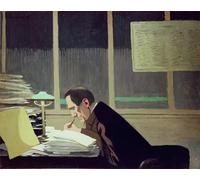 DQCJIYIGL Dipinti Famosi Tela e Immagini Vintage Quadri Felix Feneon en 'la Revue Blanche' de Felix Edouard Vallotton per L'arredamento Della Camera da Letto 60x90cm