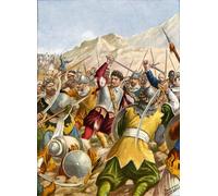 DQCJIYIGL Dipinti Famosi Tela e Immagini Vintage Quadri Heroísmo delcapitán Christoforo De Gama de Tancredi Scarpelli per L'arredamento Della Camera da Letto 60x90cm