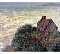 DQCJIYIGL Dipinti Famosi Tela e Immagini Vintage Quadri la casa de Thes Officer Varengeville de Claude Monet per L'arredamento Della Camera da Letto 60x90cm