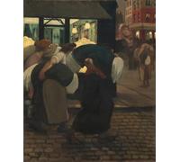 DQCJIYIGL Dipinti Famosi Tela e Immagini Vintage Quadri Las Lavanderas de Théophile Alexandre Steinlen per L'arredamento Della Camera da Letto 60x90cm