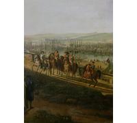 DQCJIYIGL Dipinti Famosi Tela e Immagini Vintage Quadri Napoleón Bonaparte visitando el campamento de Boulogne en julio por Jean Francois Hue per L'arredamento Della Camera da Letto 60x90cm