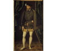 DQCJIYIGL Dipinti Famosi Tela e Immagini Vintage Quadri Retrato de Enrique II Rey de Francia Pintura de François Clouet per L'arredamento Della Camera da Letto 60x90cm