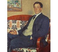 DQCJIYIGL Dipinti Famosi Tela e Immagini Vintage Quadri Retrato de Peter Kapitza Boris Mikhailovich Kustodiev per L'arredamento Della Camera da Letto 60x90cm