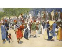 DQCJIYIGL Famoso Poster Con Artistiche Painting Image Curiosidades de El Cairo o el rebaño del pastor Desde el lado luminoso de Egipto de Lance Thackeray per la Decorazione Della Parete 60x90cm