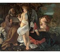 DQCJIYIGL Famoso Poster Con Artistiche Painting Image Descanso en la huida a Egipto de Merisi Caravaggio per la Decorazione Della Parete 60x90cm