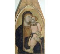 DQCJIYIGL Famoso Poster Con Artistiche Painting Image Detalle de Representación de la Dama y el Niño con María Magdalena de Ambrogio Lorenzetti per la Decorazione Della Parete 60x90cm