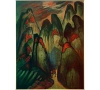 DQCJIYIGL Famoso Poster Con Artistiche Painting Image El crimen de Marianne Von Werefkin per la Decorazione Della Parete 60x90cm