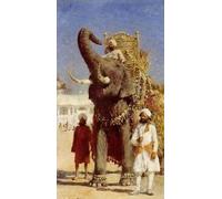 DQCJIYIGL Famoso Poster Con Artistiche Painting Image El elefante Rajahs por Edwin Lord Weeks per la Decorazione Della Parete 60x90cm