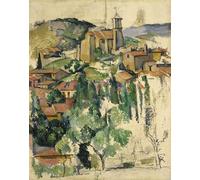 DQCJIYIGL Famoso Poster Con Artistiche Painting Image El pueblo de Gardanne de Paul Cézanne per la Decorazione Della Parete 60x90cm