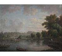 DQCJIYIGL Famoso Poster Con Artistiche Painting Image el Támesis en Richmond Surrey por William Marlow per la Decorazione Della Parete 60x90cm